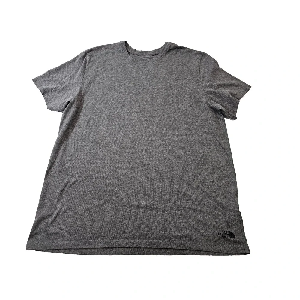 The North Face Men's XL Gray Short Sleeve FlashDry Workout Tee T-Shirt Shirt Top